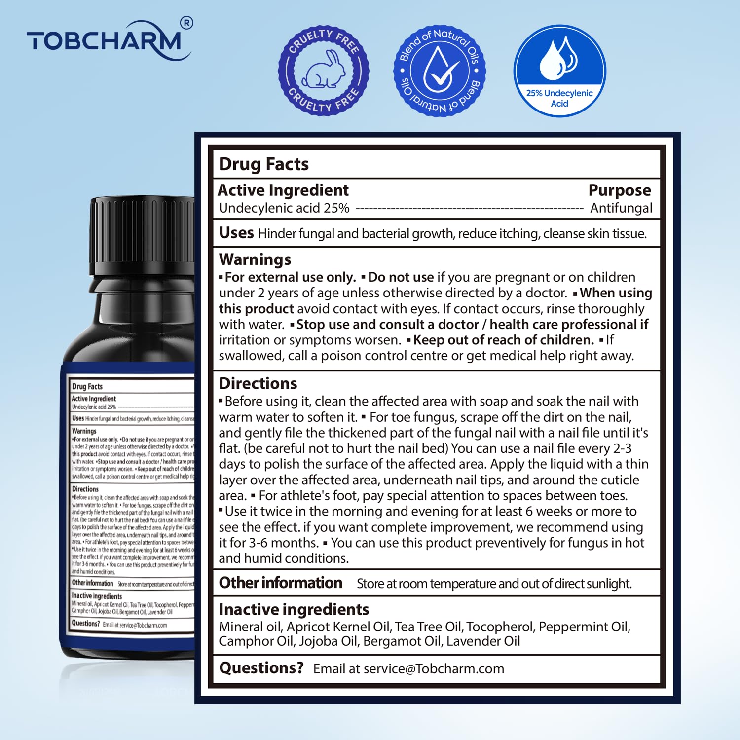 Tobcharm two-piece set shown for convenient home treatment routine.