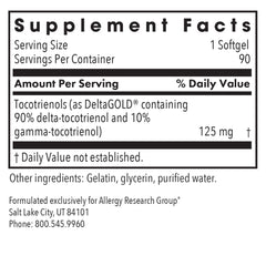 Graphic showing tocotrienols antioxidant superiority over tocopherols