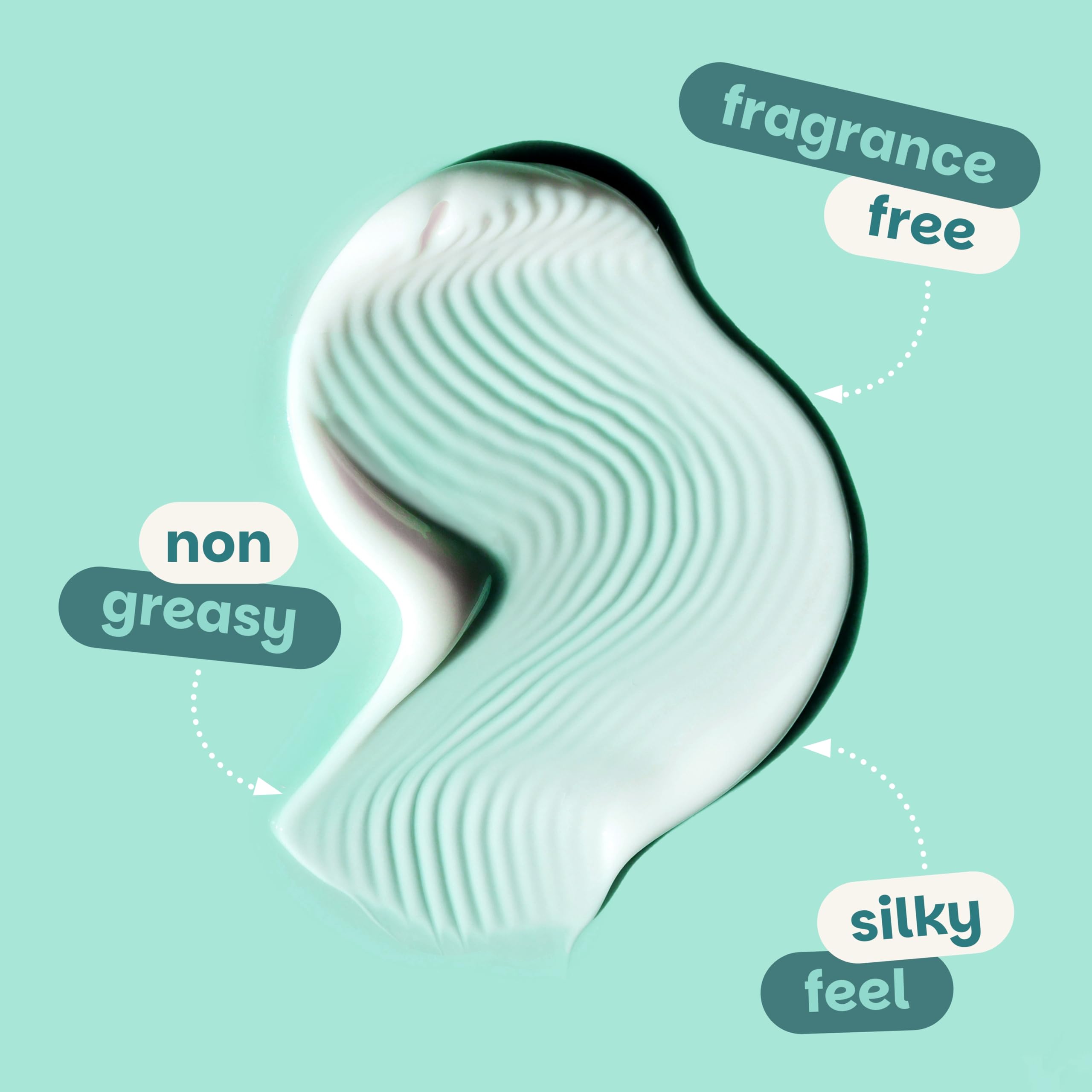 Toddle probiotic moisturizing lotion shea butter close up shows rich texture for moisture