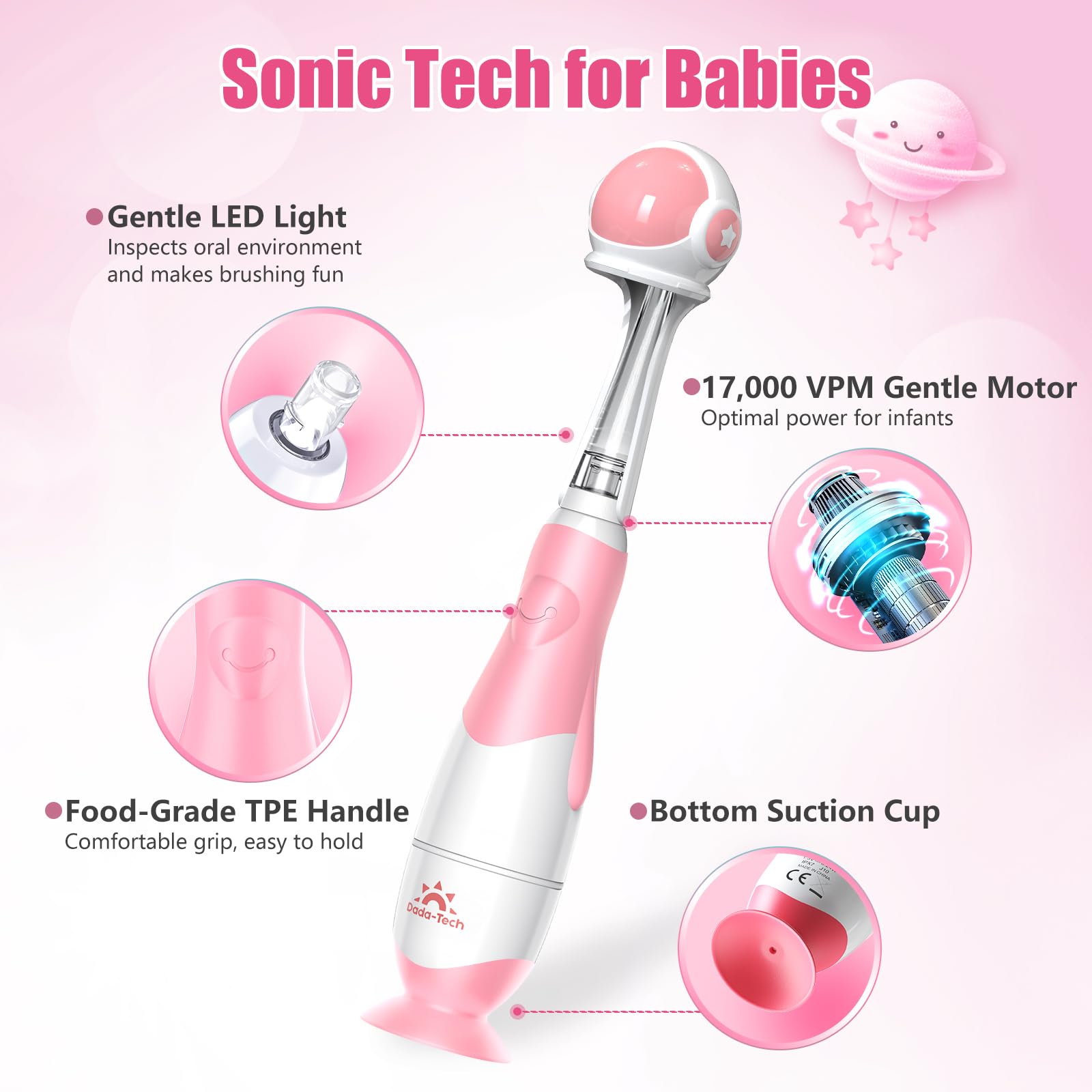 Non-slip silicone handle with suction base
