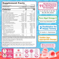 Close-up of sugar-free toddler multivitamin gummies