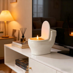 Toilet candle side angle showing realistic design