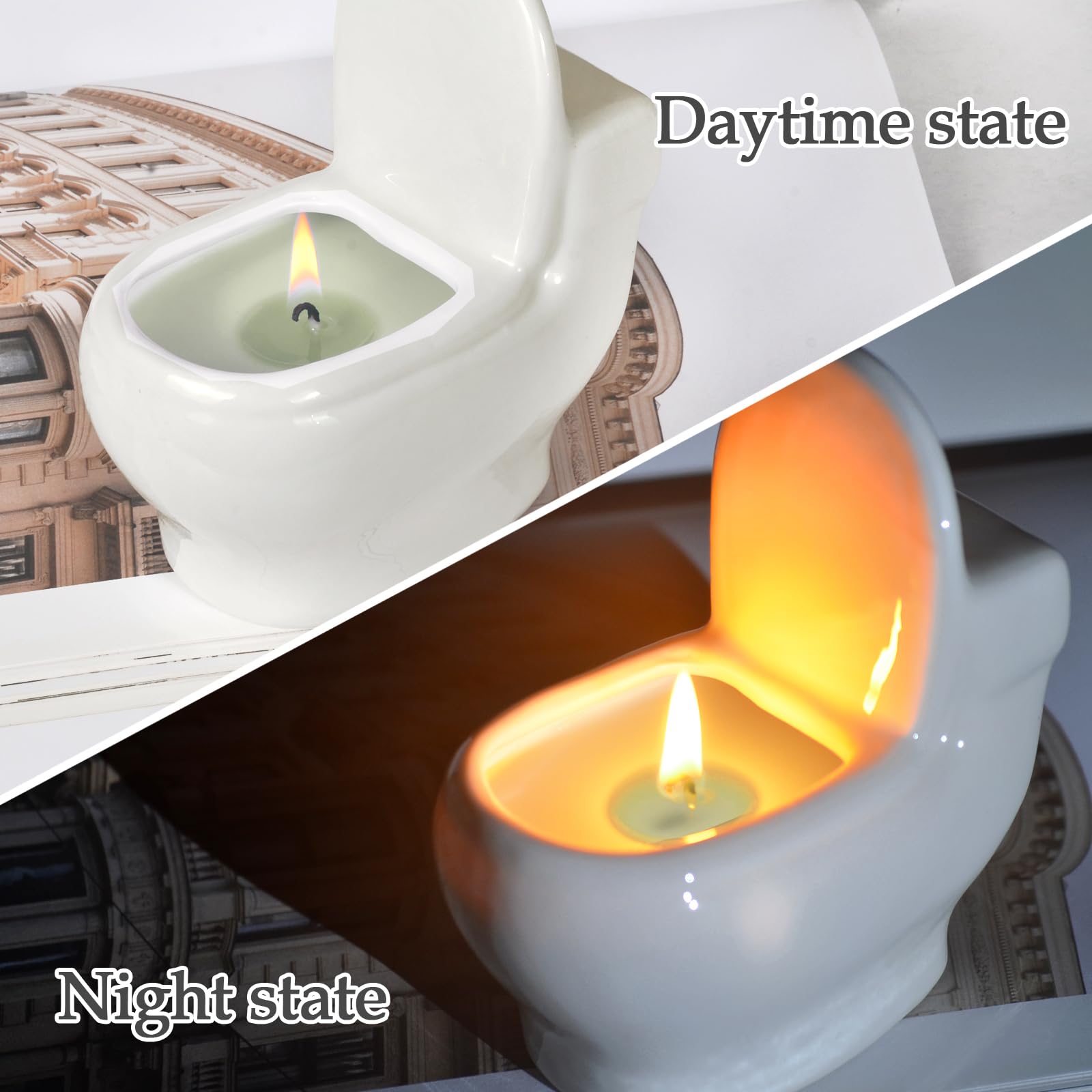 Unlit toilet candle with packaging