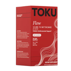 Chocolate-flavored Toku Flow powder dissolving in water