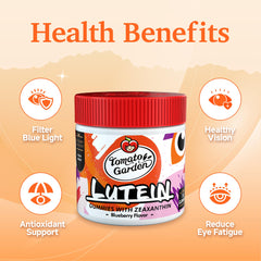 30-count bottle of TomatoGarden Lutein Gummies