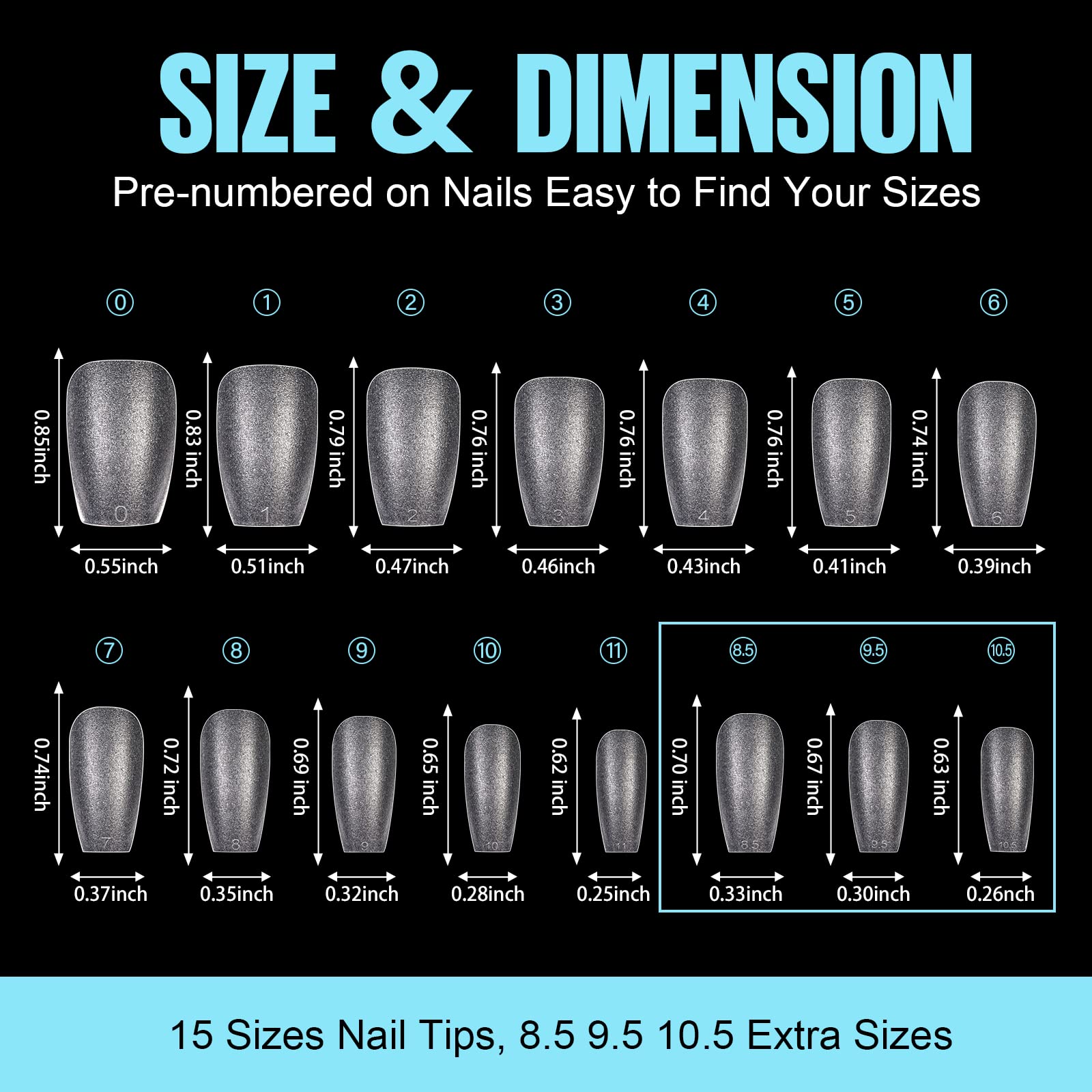 TOMICCA Pre-Shaped Tips reduce shaping time for beginners.