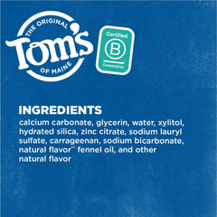 Two-tube packaging banner for Tom's of Maine toothpaste