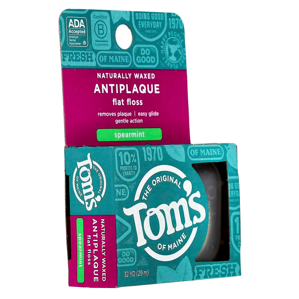 Label indicating 32 yards per unit and spearmint flavor