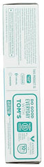 Recyclable toothpaste tube with blue recycling flag