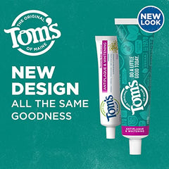 Side view of Tom's of Maine Fluoride-Free Antiplaque & Whitening Toothpaste 2-pack fennel flavor