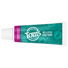 Tom's of Maine fluoride-free toothpaste, antiplaque formula, peppermint