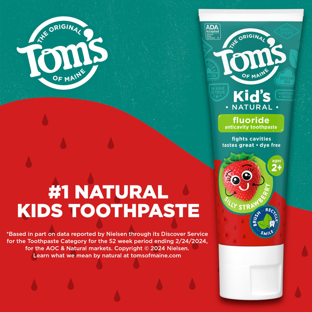 Three Silly Strawberry toothpaste tubes in a 3-pack.