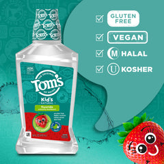Ingredients panel for Tom's of Maine Silly Strawberry mouthwash