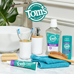 Packaging may vary note for Tom's of Maine toothpaste