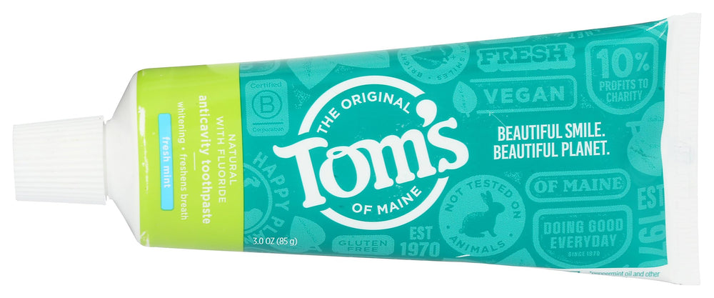 Tom's of Maine Fresh Mint Travel Size Anticavity Toothpaste 3 oz tube - front view
