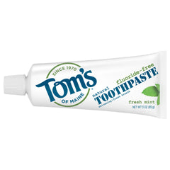 Tom's of Maine travel-size fluoride-free toothpaste 3 oz tube