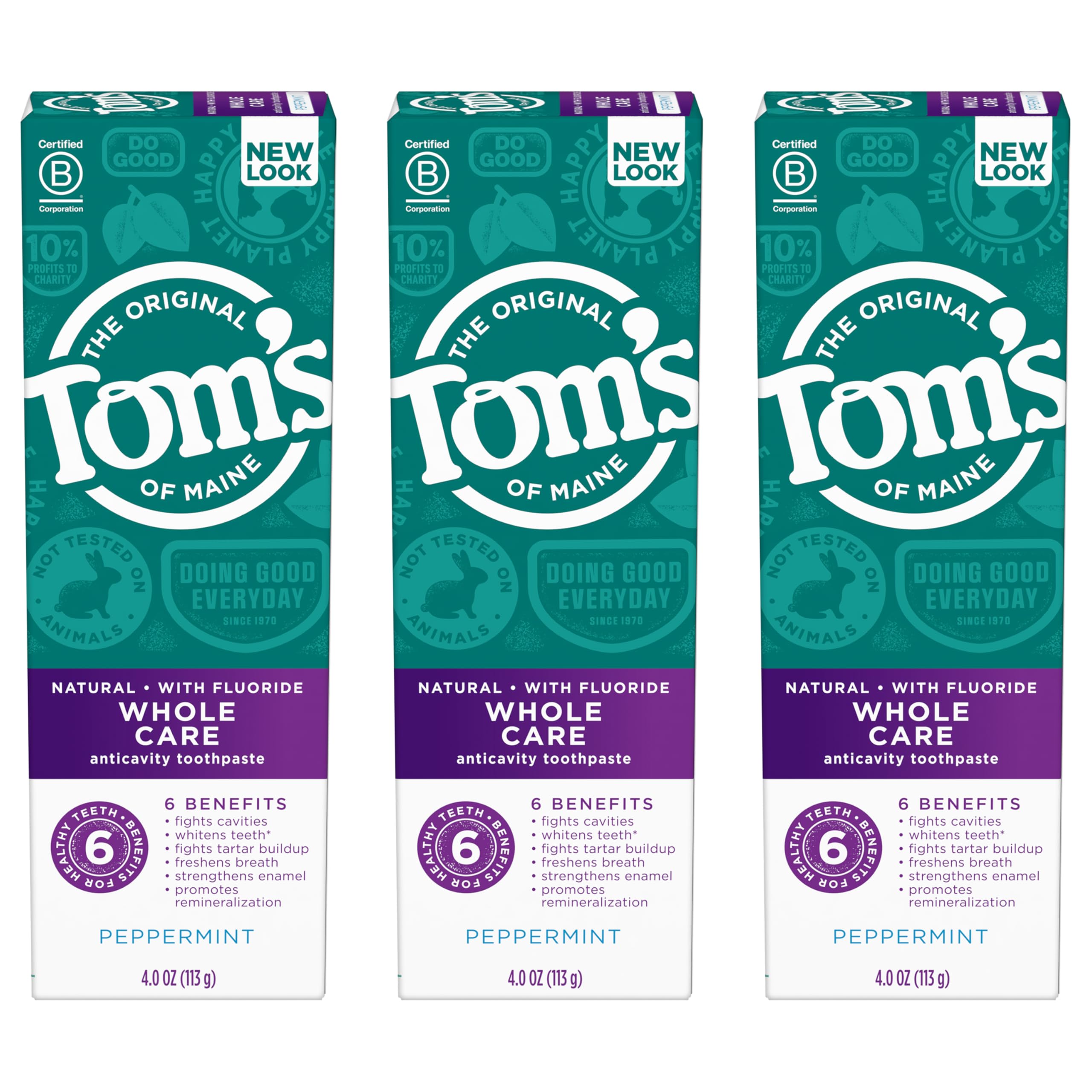Using Tom's of Maine toothpaste from the tube