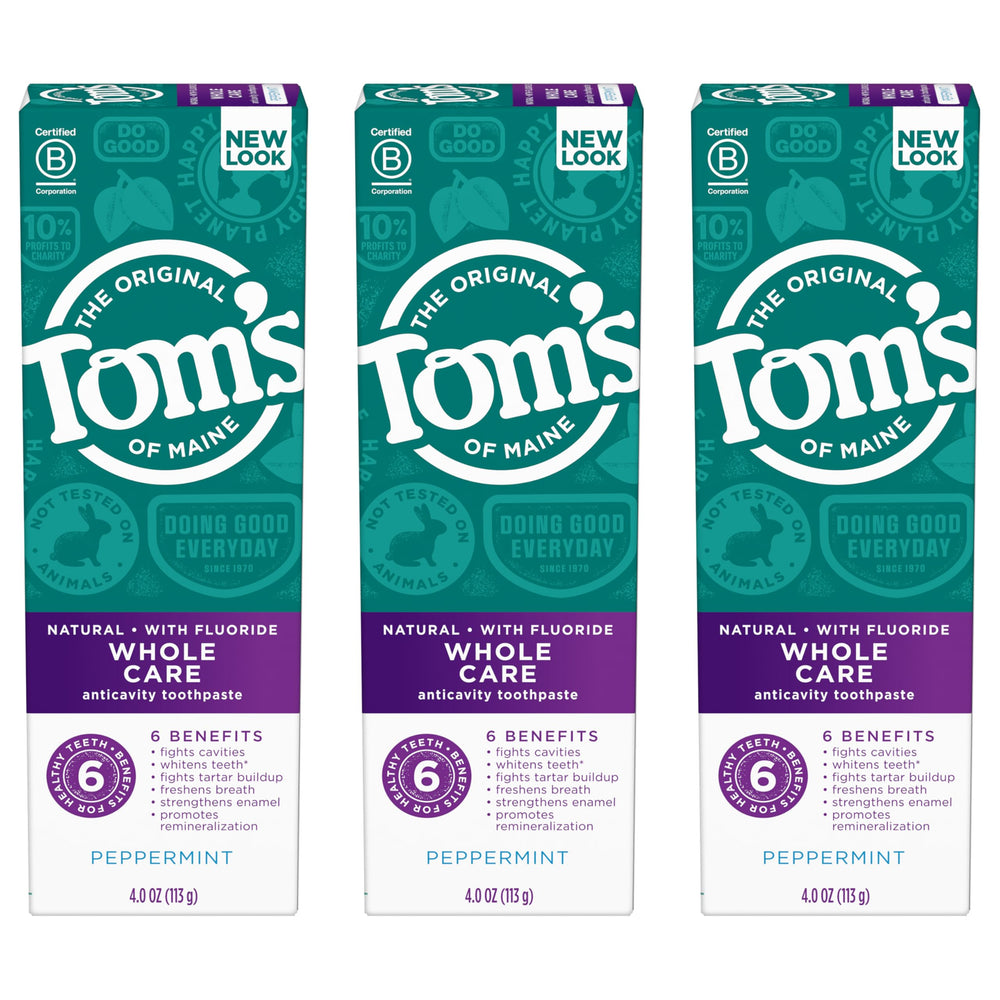 Using Tom's of Maine toothpaste from the tube