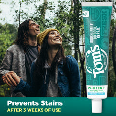 Enamel-safe whitening toothpaste without peroxide, SLS or dyes