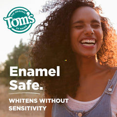 Mint-flavored Tom’s of Maine toothpaste with plant-based cleansers