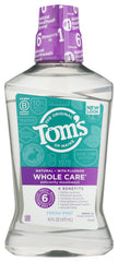 Tom's of Maine Whole Care Mouthwash Fresh Mint 16 oz bottle – front view