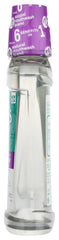 All-natural ingredients and fluoride branding on mouthwash bottle