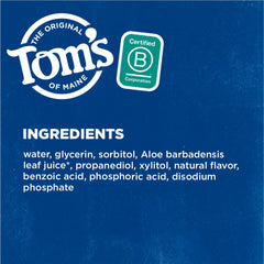 Tom's of Maine logo on Mouthwash label