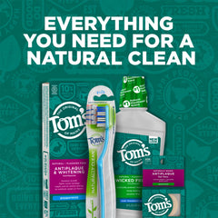 Enamel strengthening and fluoride protection icons on packaging