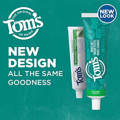 Tom's of Maine Wicked Fresh Spearmint toothpaste 4.7 oz 2-pack back view