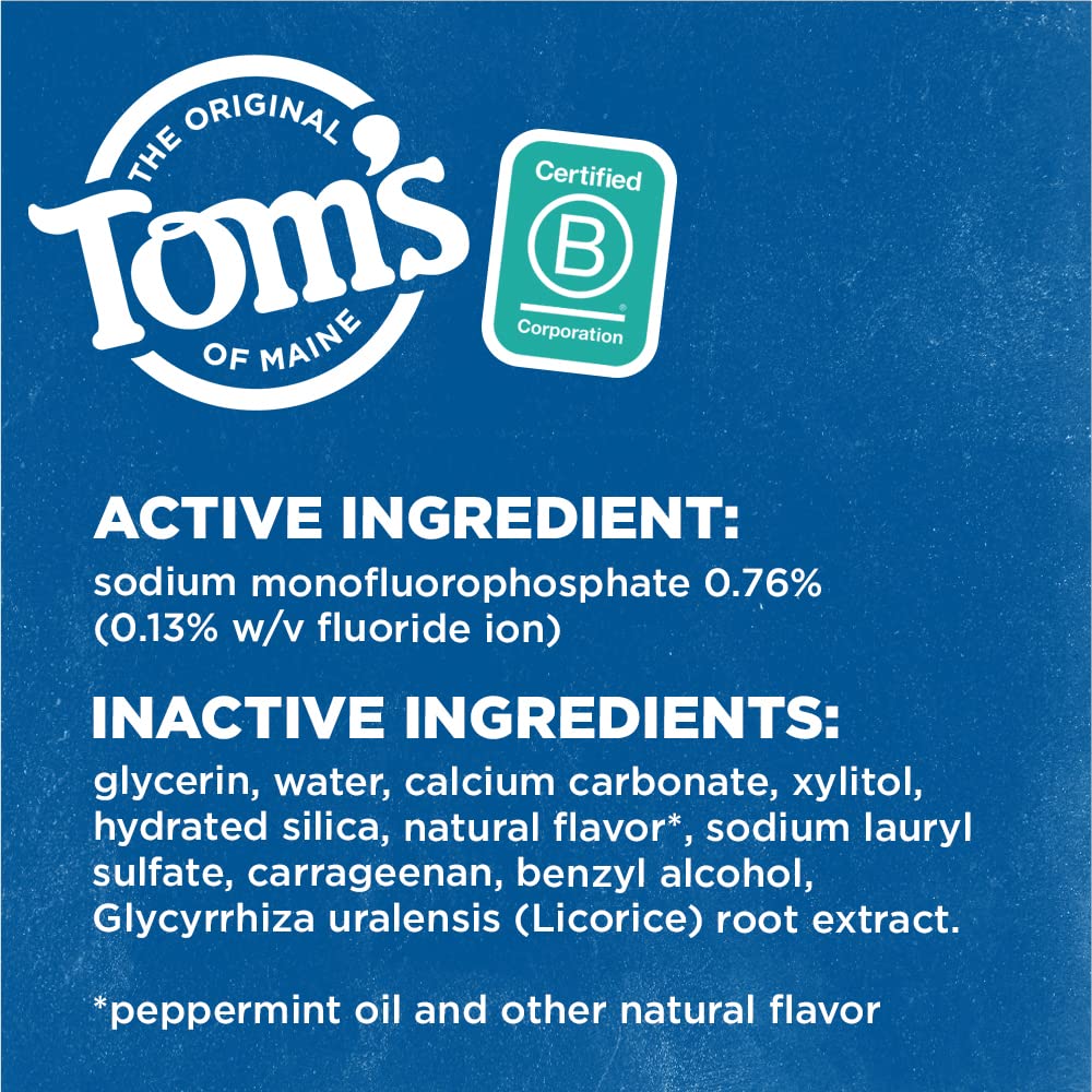 Cruelty-free not tested on animals Tom's of Maine Wicked Fresh toothpaste