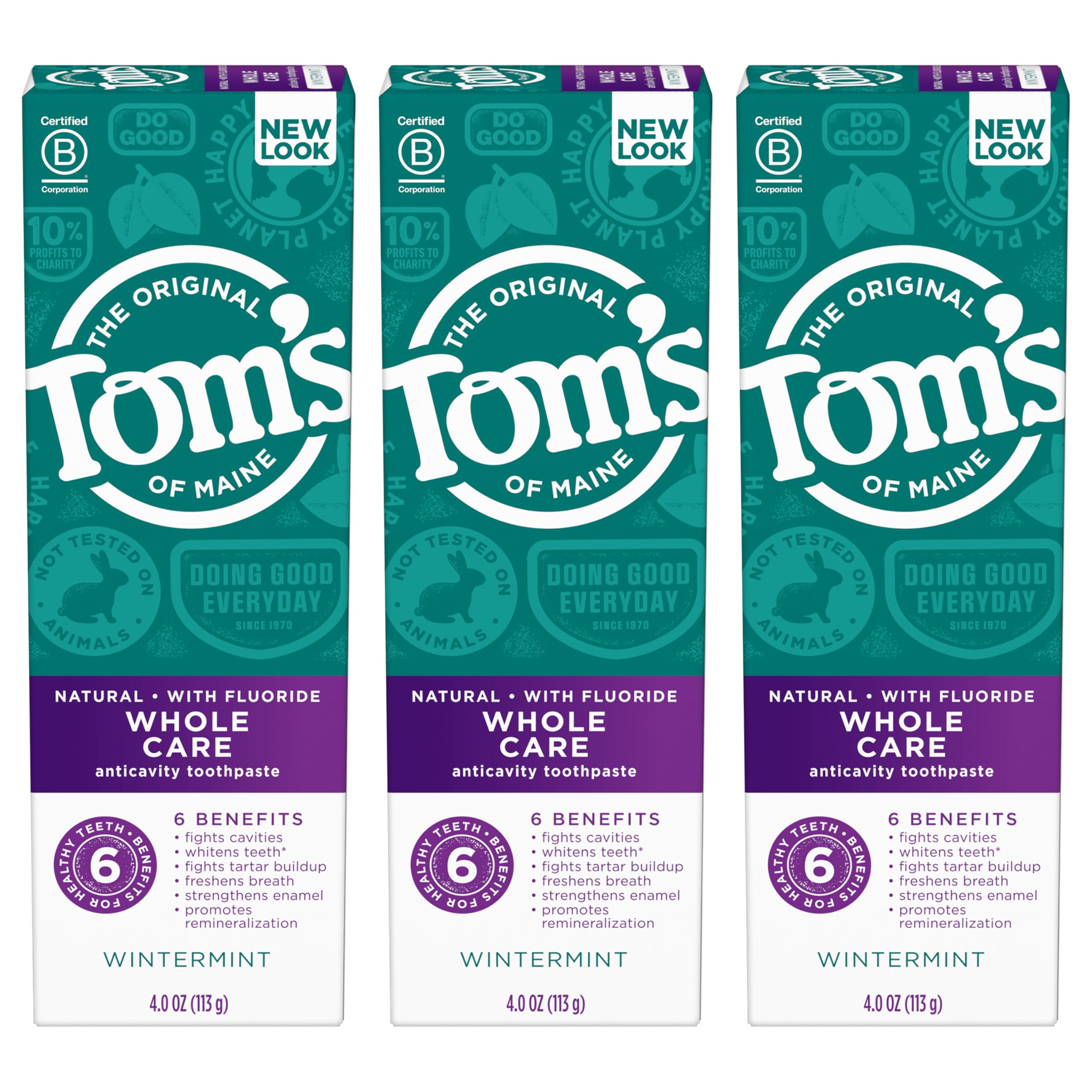 Three-tube packaging with barcode and branding