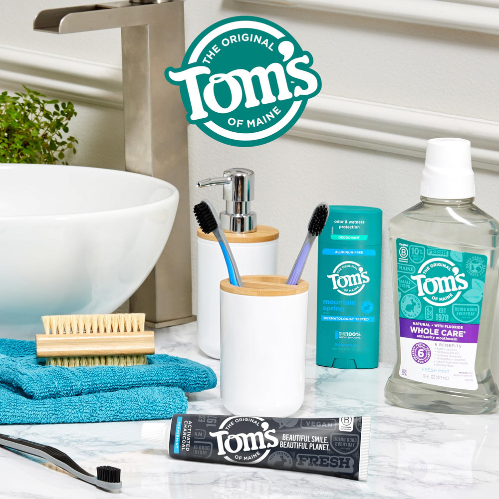 Close-up of toothpaste texture and peppermint aroma