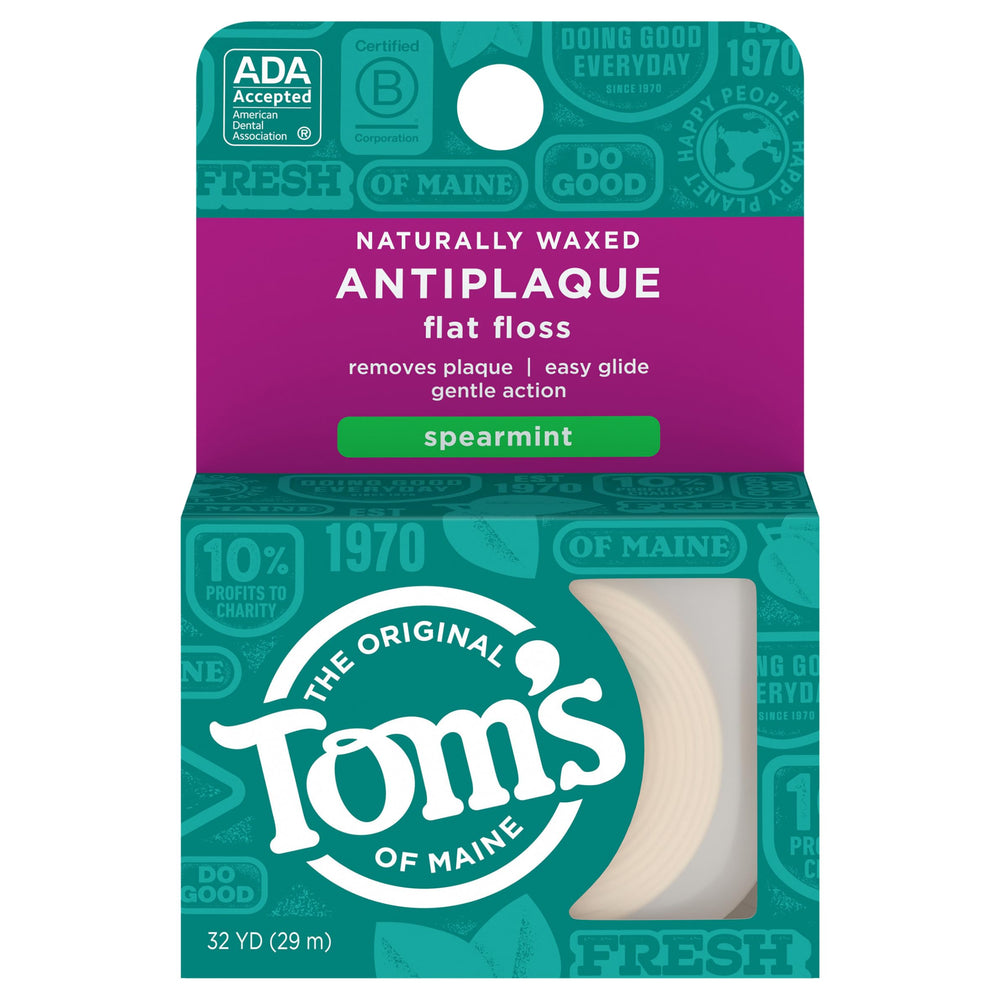 Tom's of Maine Floss Flat Anti-Plaque Spearmint 32 yd String