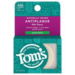 Tom's of Maine Floss Flat Anti-Plaque Spearmint 32 yd String