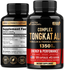 Tongkat Ali 1350mg complex for men bottle with 120 capsules