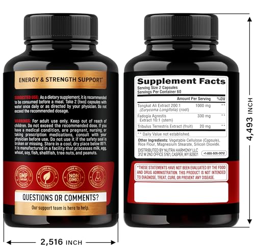 Close-up of Tongkat Ali 200:1 extract label