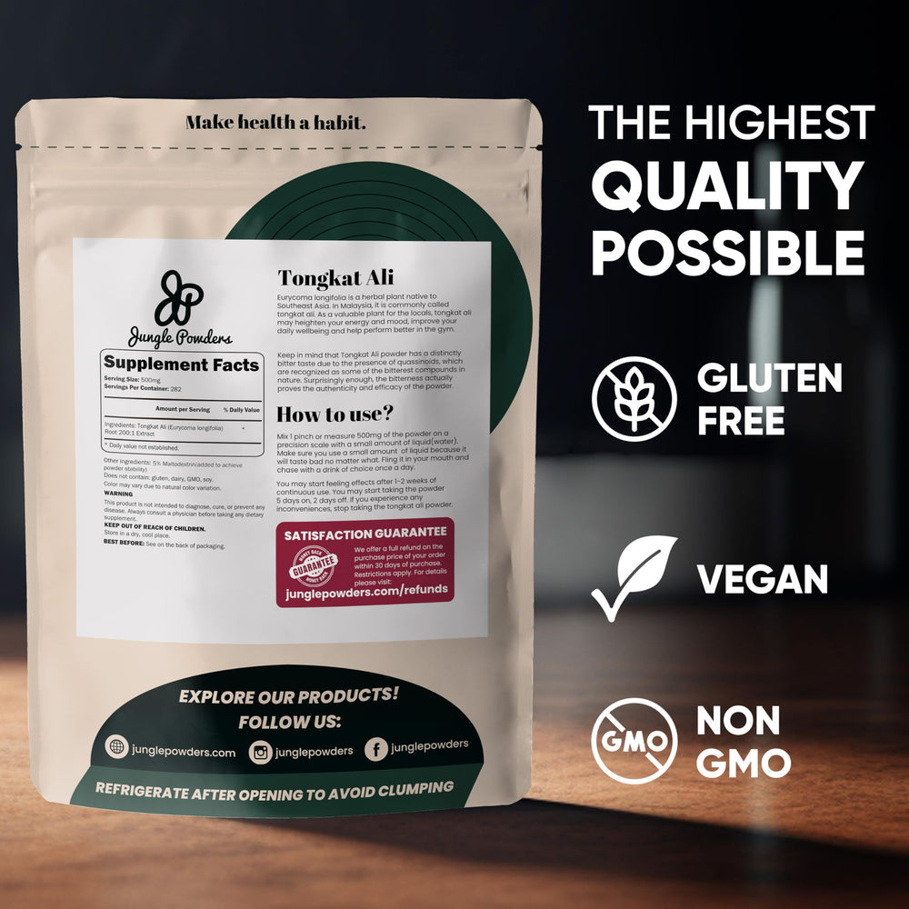 282 servings of Tongkat Ali powder per bag
