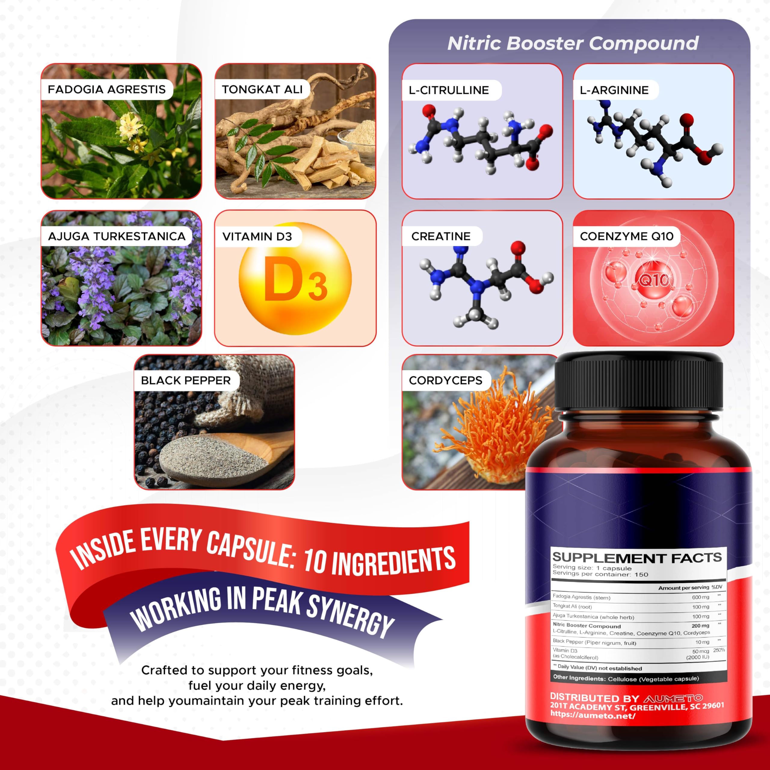 Ajuga Turkestanica and Tongkat Ali ingredients