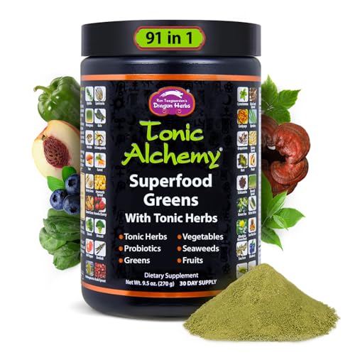 Dragon Herbs Tonic Alchemy Greens Powder jar front view