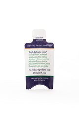 Close-up of travel-sized mouthwash packets
