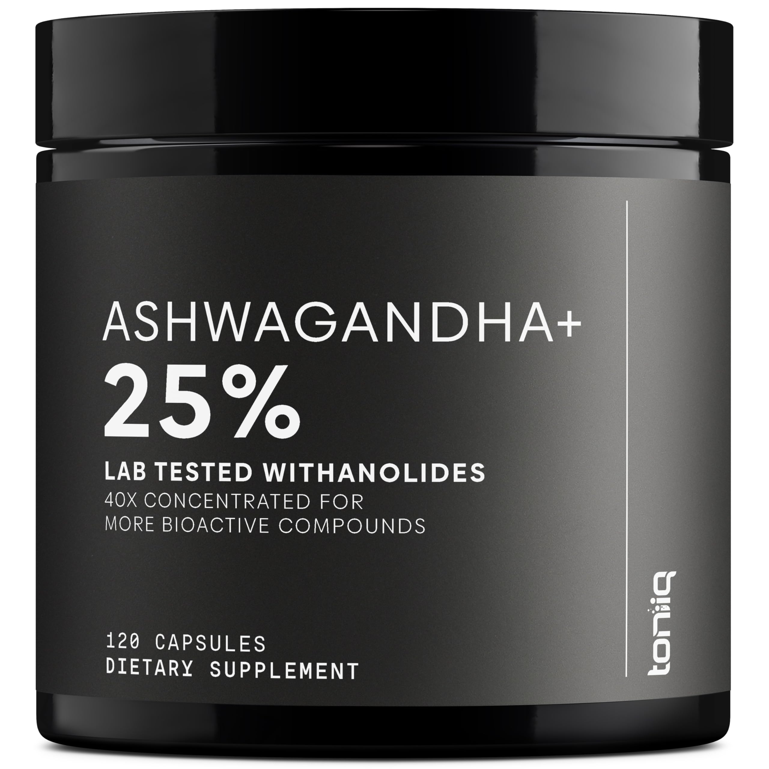 Toniiq Ashwagandha 40:1 extract bottle front label