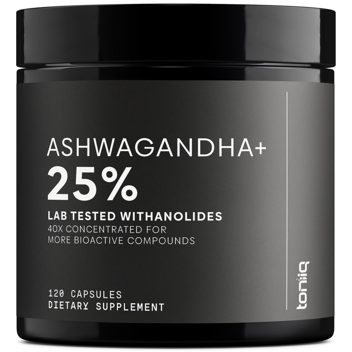 Toniiq Ashwagandha 40:1 extract bottle front label