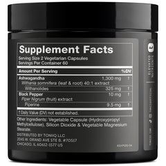 Toniiq Ashwagandha 40:1 extract packaging with label