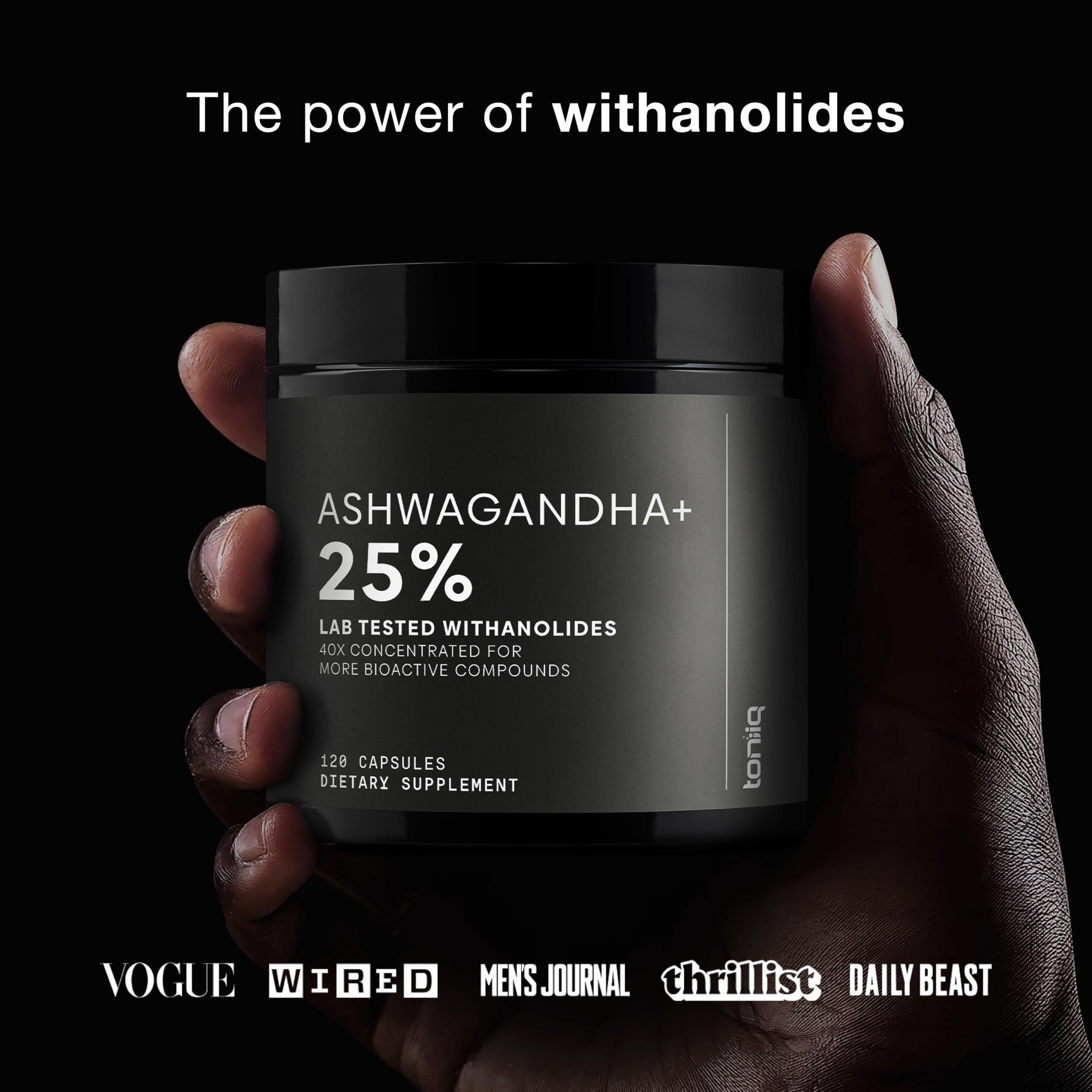 Graphic illustrating high withanolide content (25%)