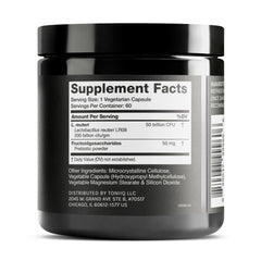 Label showing 50B CFU per serving