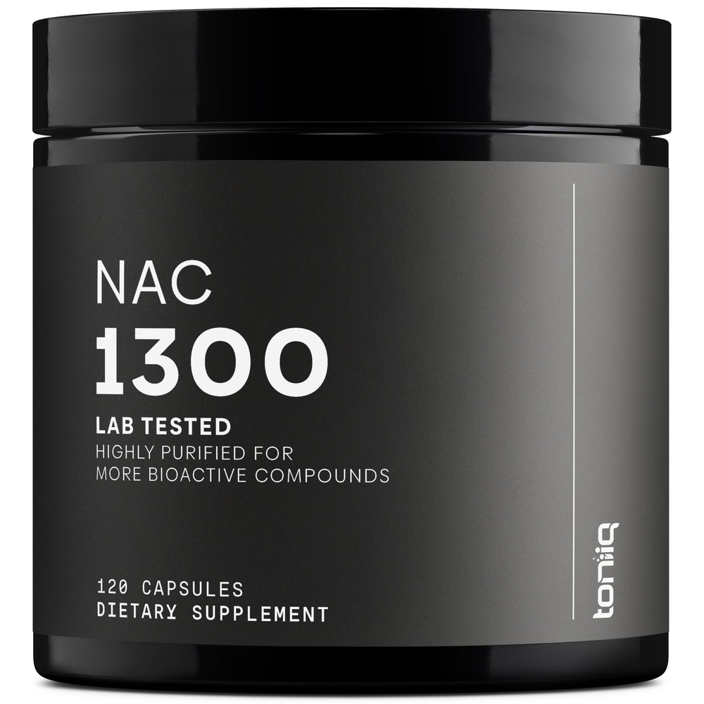 Toniiq NAC 1300mg 120-capsule bottle front view