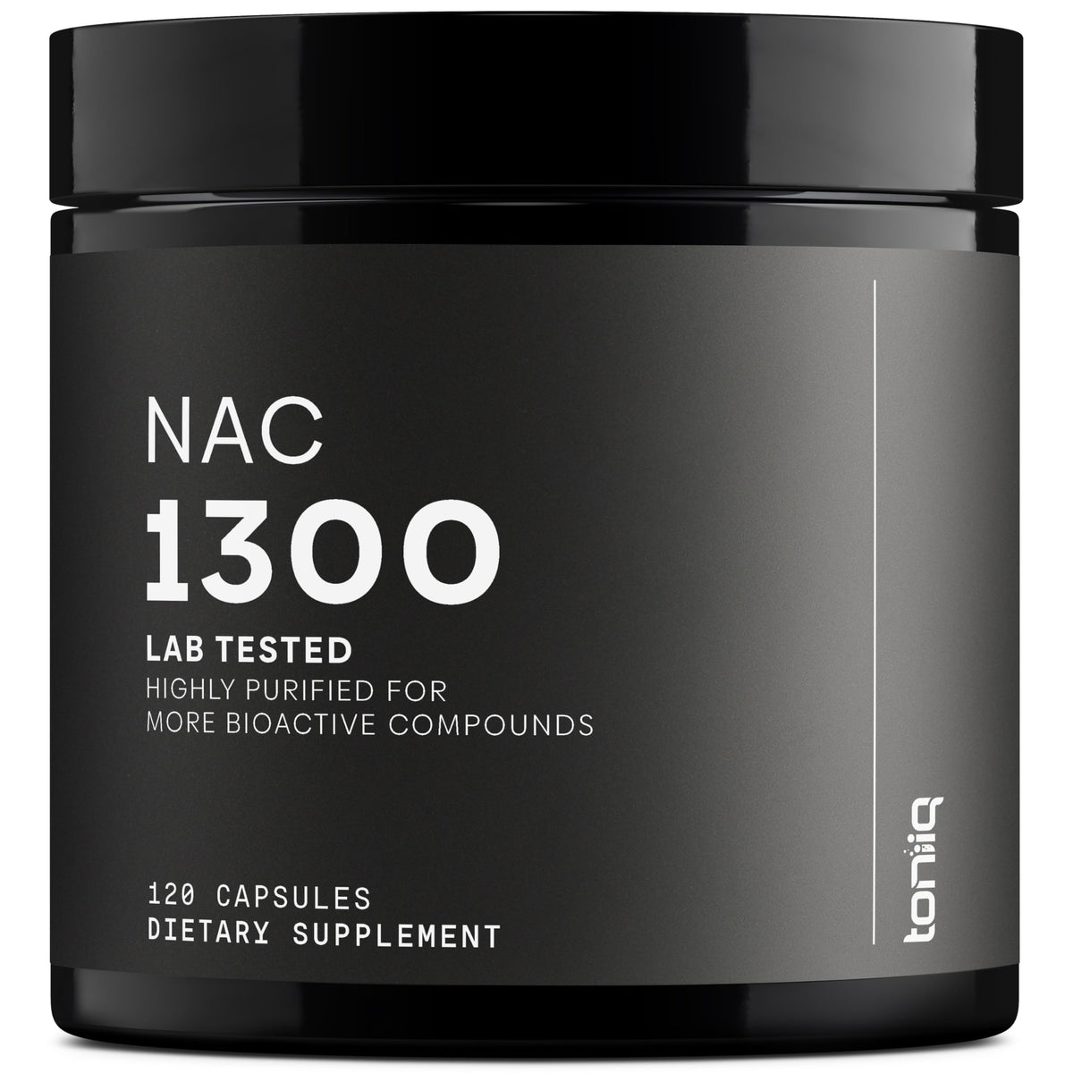 Toniiq NAC 1300mg 120-capsule bottle front view