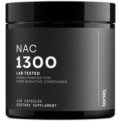 Toniiq NAC 1300mg 120-capsule bottle front view