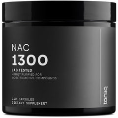Toniiq NAC 1300mg 4-month supply bottle label