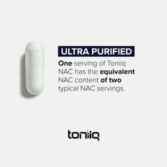 Front view of Toniiq NAC 1300mg bottle